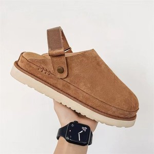 Chaussures basses en coton pour femme à bout rond et semelle épaisse, doublées polaire, avec empiècements arrière en tissu et dessus en coton ajouré - Product Image 3