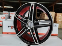 Nouvelles jantes lisses en alliage d'aluminium moulé de 14*5,5 pouces pour voitures de tourisme, 4*100/114,3, finition noire, design multi-rayons, garantie 3 ans