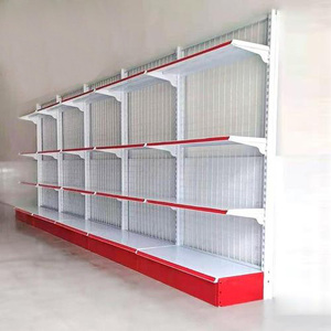 Customized Light Duty High Grade <b>Metal</b> Grocery Store Rack Supermarket <b>Shelves</b> System Gondola Shelving - Product Image 5