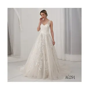 Full Sleeve Puff Long Ball Gown Vestidos De Novia bride dress wedding dresses long