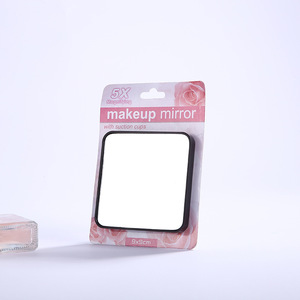 <span class=keywords><strong>Espejo</strong></span> de <span class=keywords><strong>baño</strong></span> de bolsillo pequeño, Ventosas, <span class=keywords><strong>espejo</strong></span> de maquillaje cuadrado montado en la pared, Espejos de maquillaje de <span class=keywords><strong>aumento</strong></span> 5X - Product Image 1