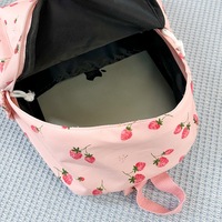 Nouveau Sac à Dos Scolaire Décontracté Grande Capacité pour Filles, Motif Fraise, Mignon, pour Élèves du Primaire 2025