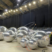 Décoration de fête décoration de boule de miroir gonflable en PVC géant