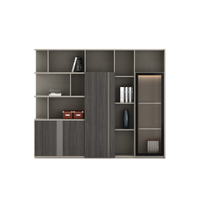 Moderno de madera MDF de lujo con cajón Estante de almacenamiento Librería Muebles de oficina Casillero archivador lateral