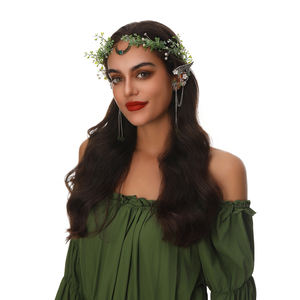 Printemps voyage Photo casque feuille verte <span class=keywords><strong>couronne</strong></span> <span class=keywords><strong>de</strong></span> cheveux verdure <span class=keywords><strong>couronne</strong></span> <span class=keywords><strong>de</strong></span> cheveux accessoires - Product Image 3