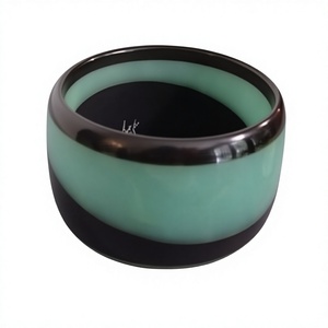Vintage Resin Bangles Stack Set Multicolor Acrylic <b>Bracelets</b> Unisex Jewelry Green <b>Red</b> Yellow Patterned Design Wedding Party - Product Image 5