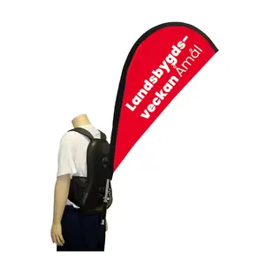 Wisezone Custom Advertising Flying Banners Human Motor Bike backpack flag for sale