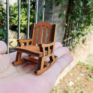 Chaise miniature en bois, meubles <span class=keywords><strong>de</strong></span> <span class=keywords><strong>maison</strong></span> <span class=keywords><strong>de</strong></span> poupée, jouet, modèle décoratif à l'échelle 1:12, pour la décoration <span class=keywords><strong>de</strong></span> la chambre des enfants - Product Image 3