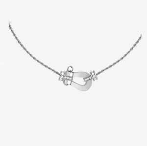 Collier tendance en argent 925 plaqué or 18 carats avec pendentif, chaîne maille gourmette, perle d'eau douce, zircon, design fer à cheval et papillon, polyvalent - Product Image 6