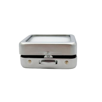 Boîte en métal carrée 40x40x17mm avec fenêtre transparente pour boutons-pression, présentoir à pierres en vrac, étui à gemmes réversible en mousse – Vente en gros