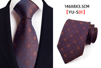 Mode Bergaris Paisley Tie Sutra Kotak-kotak Pria, Dasi Bunga Mete untuk Pernikahan Formal Bisnis Desain Baru 3.15 "(8Cm)