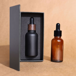Flacone Contagocce in Vetro Nero Opaco Personalizzabile con Logo, con Scatola Quadrata per Siero Viso, Olio per Capelli e Barba - 10ml/30ml/50ml/100ml - Product Image 6