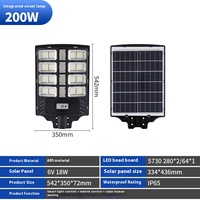 Réverbère solaire LED haute puissance super lumineux capteur Radar intégré lampe de cour ABS étanche IP65 éclairage extérieur de route
