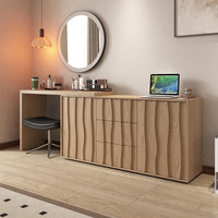 Coiffeuse moderne rétro en bois, style simple, avec tiroirs amovibles et extensibles, grand rangement, meuble de chambre