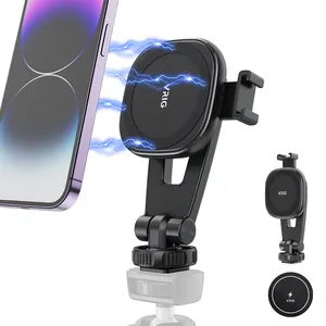 MG-03 Suporte magnético seguro para celular com rotação 360°, suporte forte para tripé/vlogging