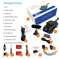 JIMI JC400D JC170 AI Vision Live Streaming Vidéo à distance Analyse du comportement de conduite 4G Wifi Hotspot DMS Dashcam Auto Dash Cam