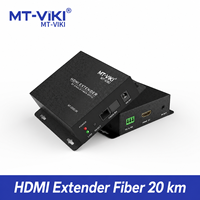 Extenseur optique HDMI 20 km avec boîtier métallique, audio indépendant et transmission EDID pour la sécurité et l'affichage numérique