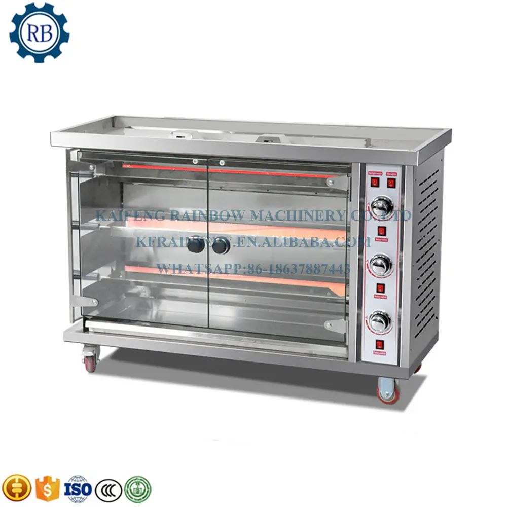 Mesin pemanggang listrik Oven bakar pemanggang roti ayam komersial mesin pemanggang jagung kentang manis