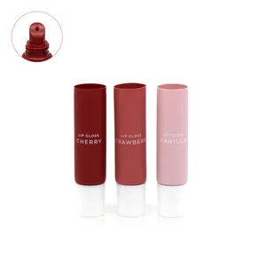 Fancy Custom Color Mini Portable Travel Size Plastic Lip Gloss Tube with Plastic Applicator 7.5ml