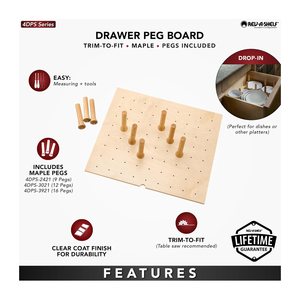 <span class=keywords><strong>Organizzatore</strong></span> Divisorio per <span class=keywords><strong>Cassetti</strong></span> Pegboard, Adattabile su Misura, per Armadietti da <span class=keywords><strong>Cucina</strong></span> in Legno, Porta Utensili, <span class=keywords><strong>Pentole</strong></span> e Piatti - Product Image 4