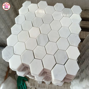Mosaïque hexagonale en marbre blanc naturel, mur de <span class=keywords><strong>sol</strong></span> de salle de bain, mosaïque de carrera italien, carrelage de mosaïque en marbre de haute qualité - Product Image 4