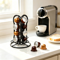 Organisateur de capsules de café de bureau en fil de fer pour la cuisine ou le coin café à la maison