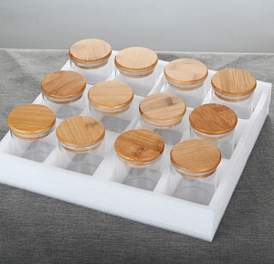 Hot Sale Haus und Küche Luftdicht versiegeltes Glas Gewürz Tee Süßigkeiten Vorrats glas mit Bambus deckel - Product Image 5