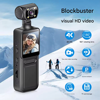Caméra de Poche Haute Résolution Rotative à 180° Mini Caméra Portable avec Vision Nocturne pour Sports de Plein Air et Voyages