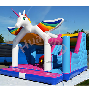 Huatong thương mại PVC lâu đài <span class=keywords><strong>Inflatable</strong></span> nhà trả lại Combo Cầu Vồng trượt <span class=keywords><strong>Inflatable</strong></span> nhà trả lại cho trẻ em bên - Product Image 3