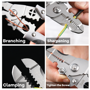 2 Pcs Chất Lượng Cao Thép Không Gỉ Quanh Co Cắt Tước Nhấn Kìm Nhự<span class=keywords><strong>a</strong></span> Xử Lý DIY Cấp Thợ Điện Công Cụ OEM - Product Image 3