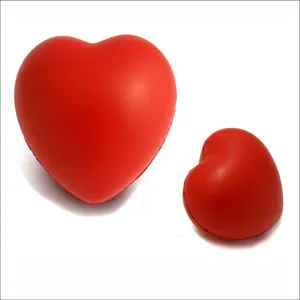V-AS17 شكل قلب الترويجية بو رغوة الذاكرة مكافحة الإجهاد المخلص الكرة مع الشعار