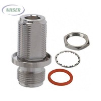 172124 Amphenol RF N-Type Jack to Jack Adapter 50 Ohm Bulkhead IP67 Brass White Bronze DC-6GHz