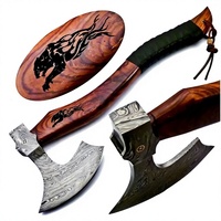Service OEM ODM personnalisé en gros, Hache industrielle professionnelle de type Damas, Hache de chasse, Hache-tomahawk à tête de bêche faite à la main