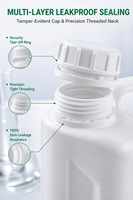 Bidon en PEHD fluoré de 15 L, résistant aux produits chimiques, anti-perméation, étanche, empilable, pour produits agrochimiques