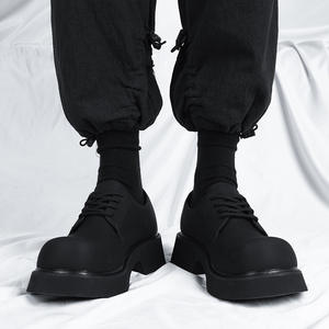 Zapatos de Hombre con Suela Gruesa y Borde Ancho para Vestir, Zapatos Negros Modernos para Hombre, Modelo Nuevo 2025, Zapatos que Aumentan la Estatura - Product Image 4