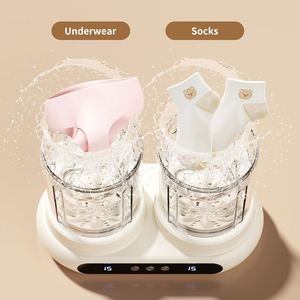 12V Electric Multi-Color Durable Mini Portable Foldable Washing Machine Underwear Socks Double Barrel Outdoor Use - Product Image 2
