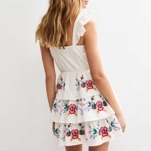 2025 Women's Custom Embroidery Mini Dress Casual Bohemian Short Women Dress - Product Image 3