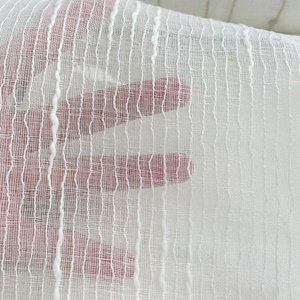 Cửa sổ <span class=keywords><strong>Sheer</strong></span> Rèm vải 100% polyester linen sọc phong cách vải tuyn vải - Product Image 3