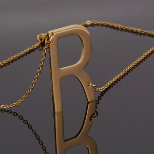 Zogxin Letter Necklace 18K Gold Stainless Steel Pendant For Women Fashion Jewelry Gift - Product Image 3