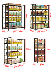 <span class=keywords><strong>Single</strong></span> <span class=keywords><strong>Side</strong></span> cửa hàng tạp hóa tường kệ cửa hàng bán lẻ hiển thị đứng Kệ siêu thị bằng gỗ Kệ - Product Image 4