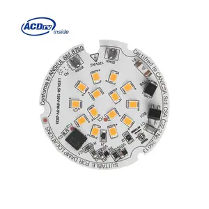 Controlador ACDrv a bordo, componentes electrónicos de módulo LED de CA, placa de aluminio PCB PCBA, módulo de luz personalizado de gama alta