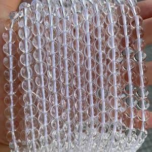 Perles <span class=keywords><strong>de</strong></span> cristal blanc naturel, perles <span class=keywords><strong>de</strong></span> quartz clair rondes, pierres précieuses en vrac pour la fabrication <span class=keywords><strong>de</strong></span> bijoux - Product Image 5
