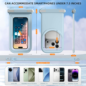 Nổi Túi điện thoại không thấm nước với miếng bọt biển bảo vệ bơi ngoài trời lặn thuyền kayak chèo thuyền bãi biển phổ khô Pouch - Product Image 2