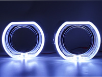 Cache-projecteurs 2,5 et 3,0 pouces pour BMW avec LED Angel Eye, lumière de poursuite blanche, jaune et RGB, accessoires de rétrofit pour phares