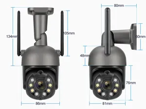 كاميرا مراقبة خارجية لاسلكية 4K 8 MP تتبع ذاتي للإنسان مزودة بإضاءة حمراء وزرقاء مزودة بخاصية الواي فاي ومضادة للماء مع إمكانية الرؤية الليلية بالألوان