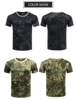 Usine Camouflage T-Shirt À Manches Courtes Unisexe Camouflage Outfit Tactique D'été Camouflage Uniformes