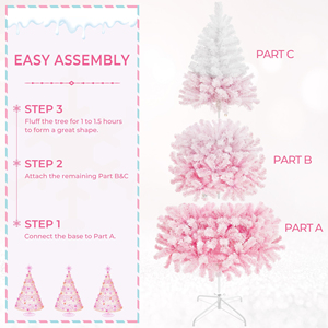 Greenlife 6ft High Quality Luxury PE PVC Mixed <b>Artificial</b> Christmas Tree Pre-Lit 250 Warm White Lights Foldable Steel Stand Home - Product Image 3