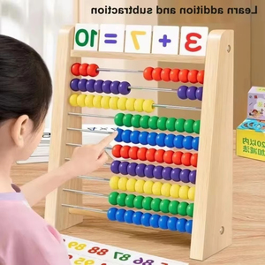 Wholesale Wooden Educational Calculating Beads Counting Colorful Number Arithmetic Abacus Montessori <b>Puzzle</b> Learning Toy - Product Image 4