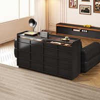 Commode de luxe moderne GECKO E113 en bois massif avec plateau en verre trempé pour chambre à coucher et salon – Meuble de rangement