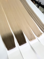 Extensions de cheveux humains de haute qualité 100% naturels, trame plate volumisante, double tirage